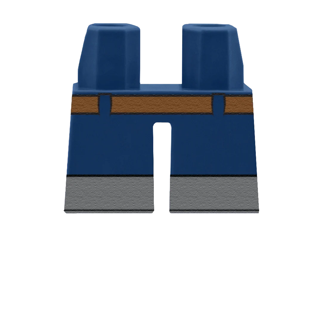 Short Navy Jeans - Custom Printed Minifigure Legs - Image 2