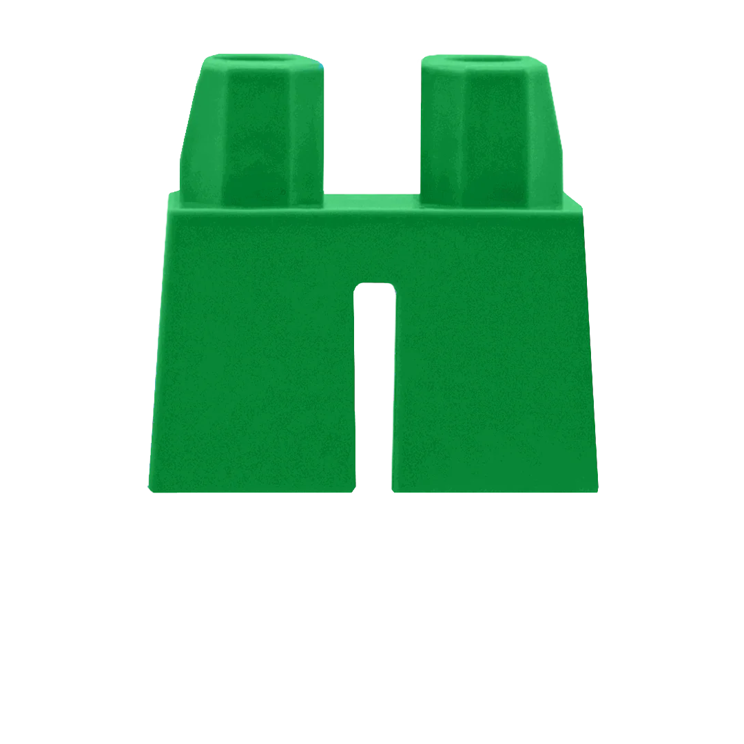 Short Green Legs - LEGO Minifigure Legs - Image 2