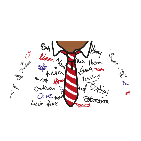 Signed School Leaver's Shirt (Customise Shirt & Tie Colours) - Custom Design Minifigure Torso - Image 5