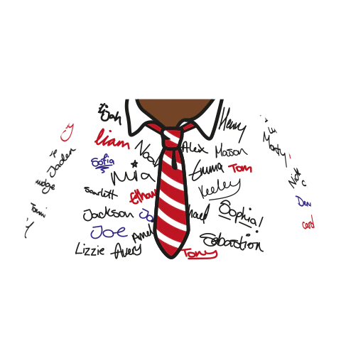 Signed School Leaver's Shirt (Customise Shirt & Tie Colours) - Custom Design Minifigure Torso - Image 7