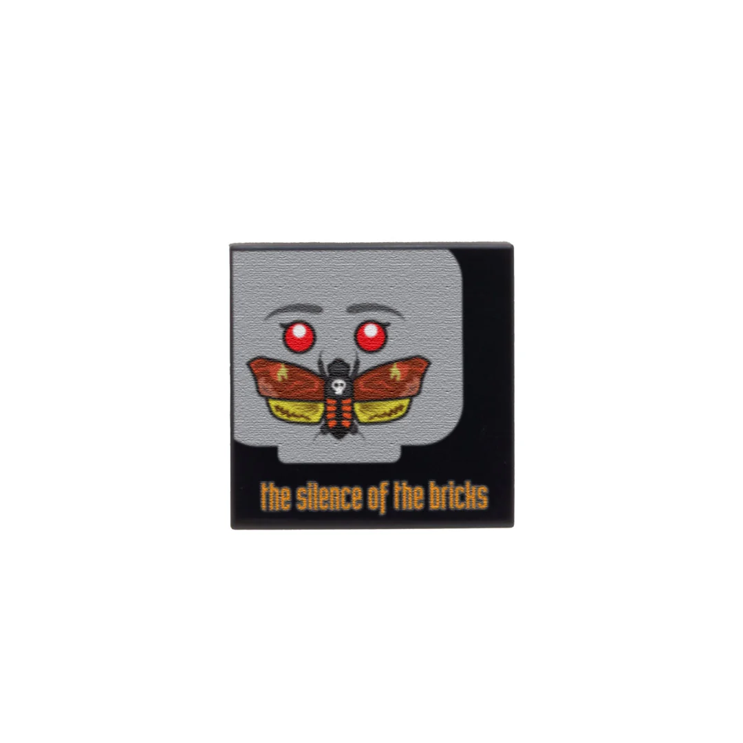 Silence of the Bricks Horror Poster - Custom Design Tile
