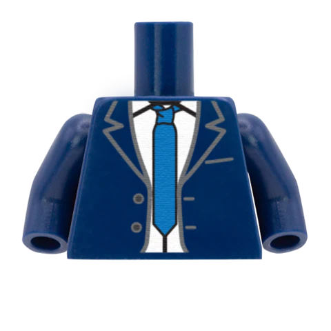 Smart Suit and Tie - Custom Design Minifigure Torso