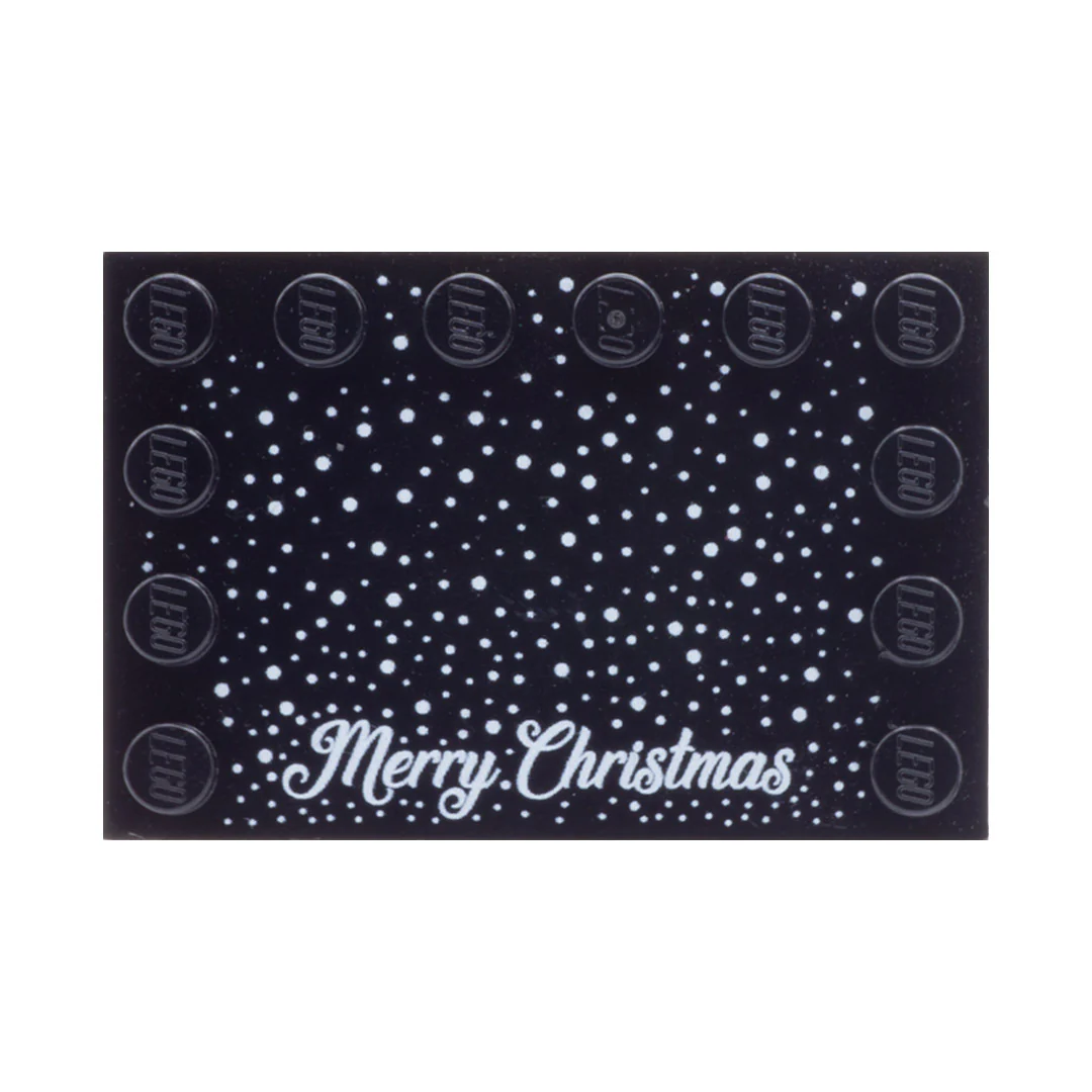 Snowy 'Merry Christmas' Couples Baseplate - Custom Printed Baseplate