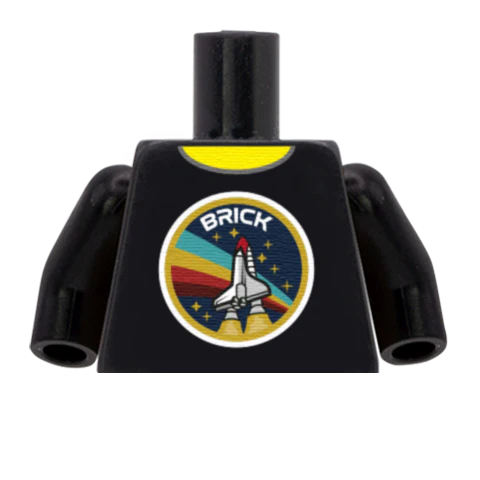 Space Badge T-Shirt - Custom Design Minifigure Torso