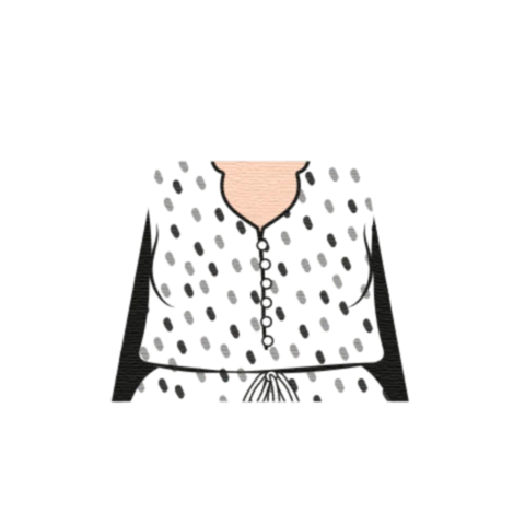 Spotty Maxi Dress Torso - Custom Design Minifigure Torso - Image 10