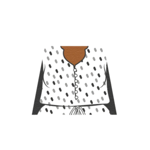 Spotty Maxi Dress Torso - Custom Design Minifigure Torso - Image 15