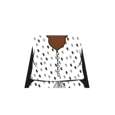 Spotty Maxi Dress Torso - Custom Design Minifigure Torso - Image 16