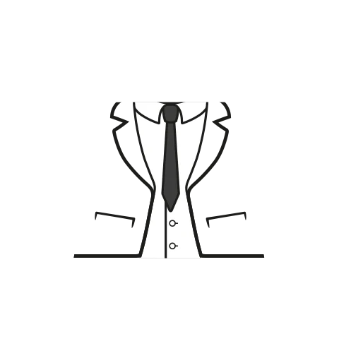 Suit Jacket with Thin Black Tie - Custom Design Minifigure Torso - Image 60