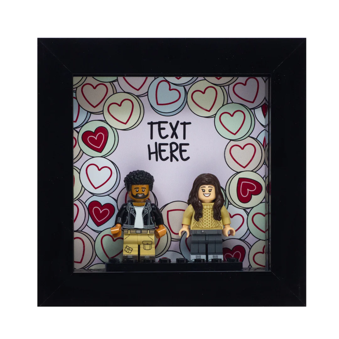 Sweethearts Text Here Couples Frame - Custom Minifigure Display - Image 2