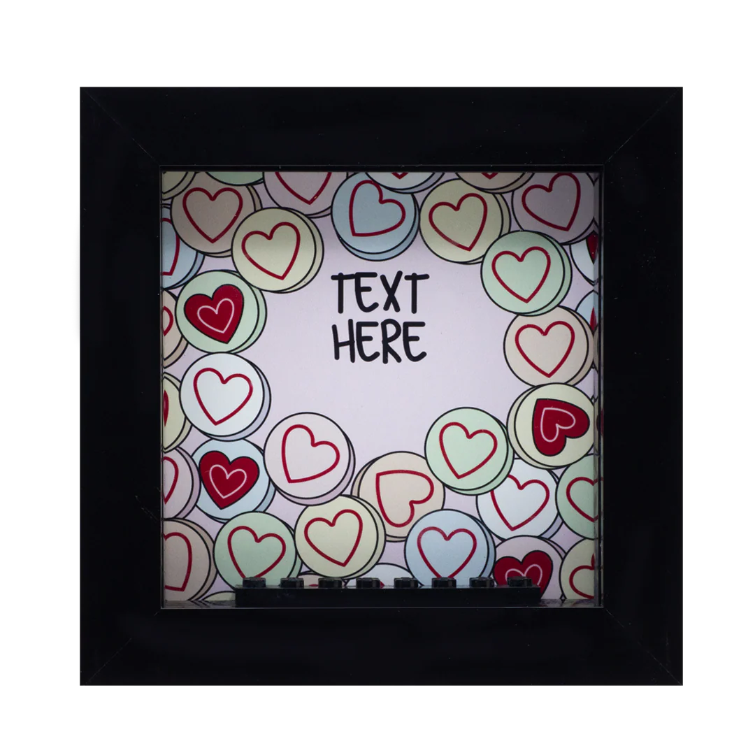 Sweethearts Text Here Couples Frame - Custom Minifigure Display - Image 3