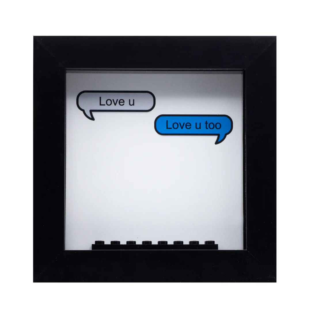 Text Message Couples Frame - Custom Minifigure Display - Image 3