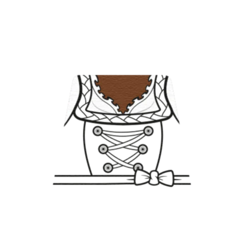 Traditional Dirndl Blouse - Custom Design Minifigure Torso - Image 32