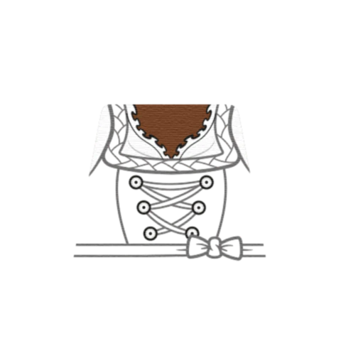 Traditional Dirndl Blouse - Custom Design Minifigure Torso - Image 37