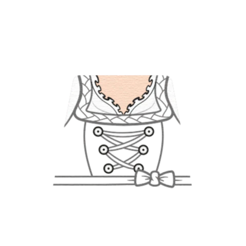 Traditional Dirndl Blouse - Custom Design Minifigure Torso - Image 38