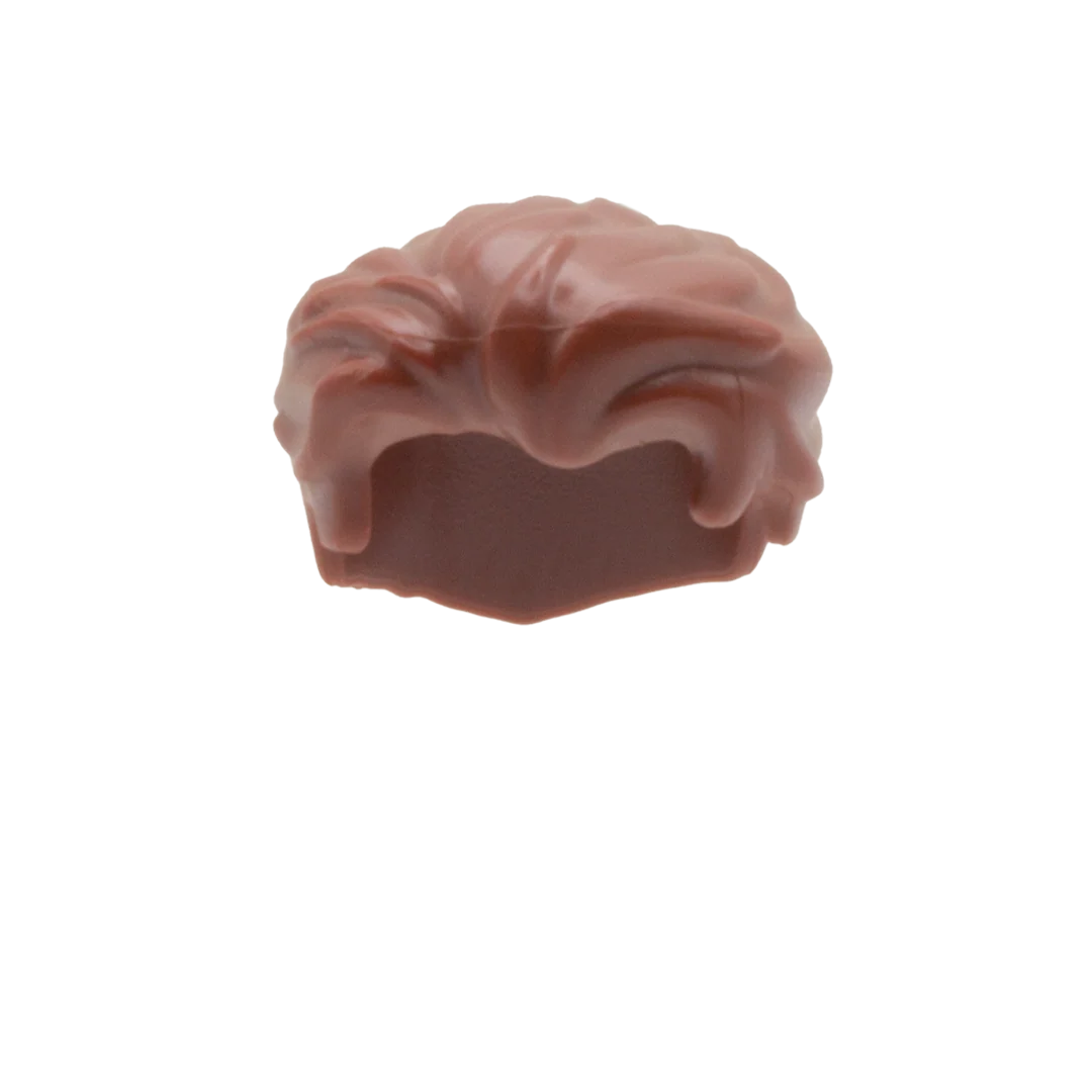 Brown Trendy Swept Back Hair with Wavy Fringe - LEGO Minifigure Hair
