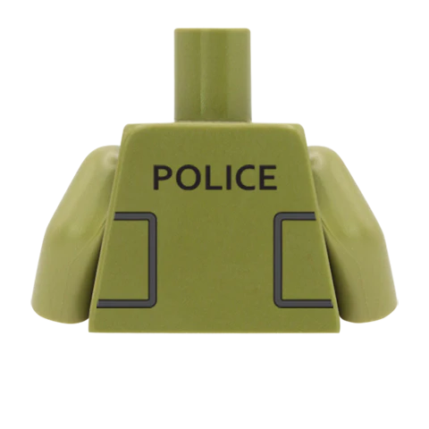 UK Police Armoured Jacket - Custom Design Minifigure Torso - Image 45