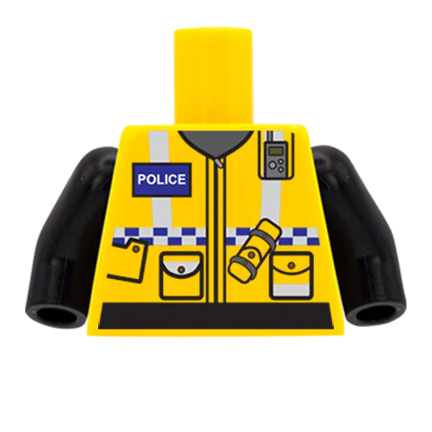 UK Police Officer - Custom Design Minifigure Torso