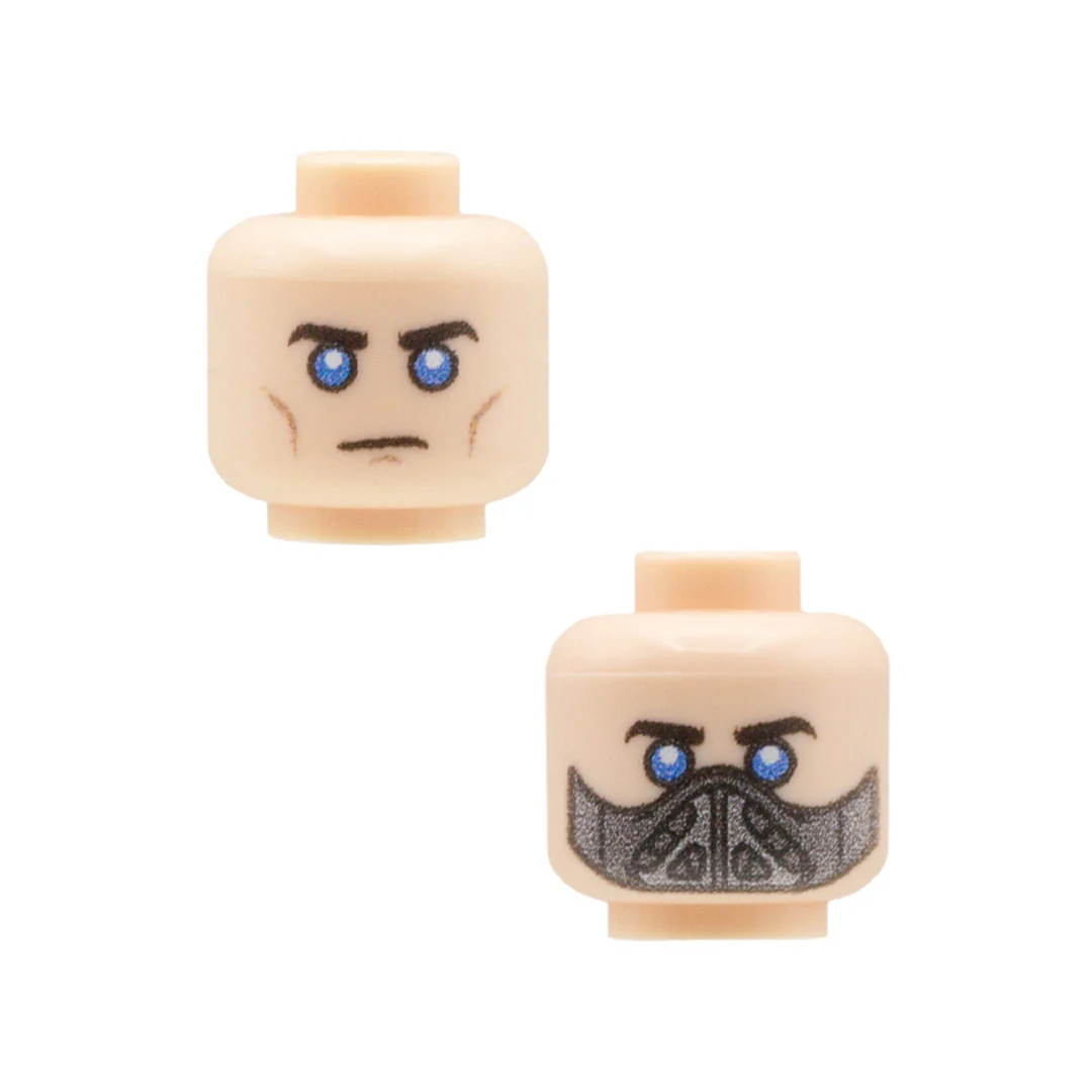 Upgraded Sand Fighter Head - Custom Design Minifigure Head and Accessories - Image 3