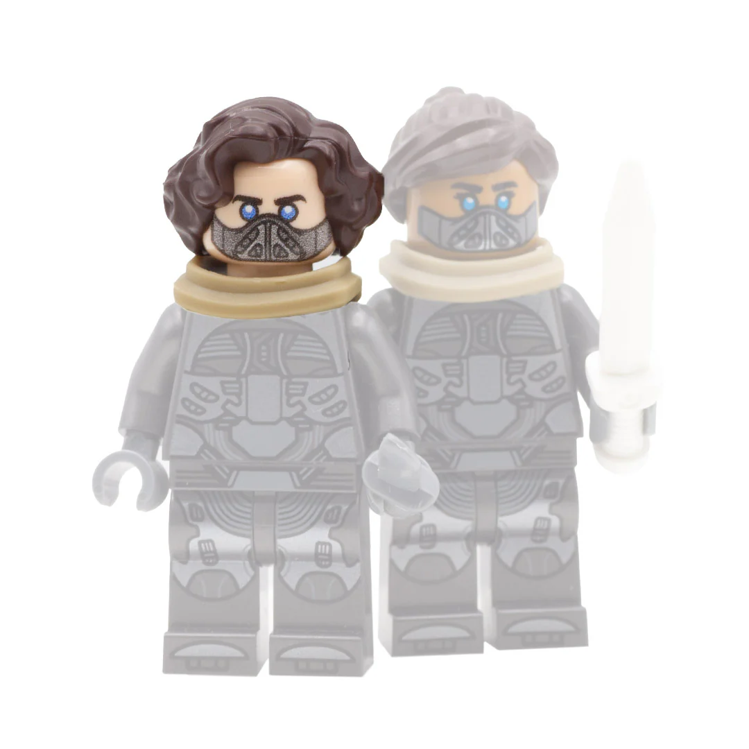 Upgraded Sand Fighter Head - Custom Design Minifigure Head and Accessories - Image 5