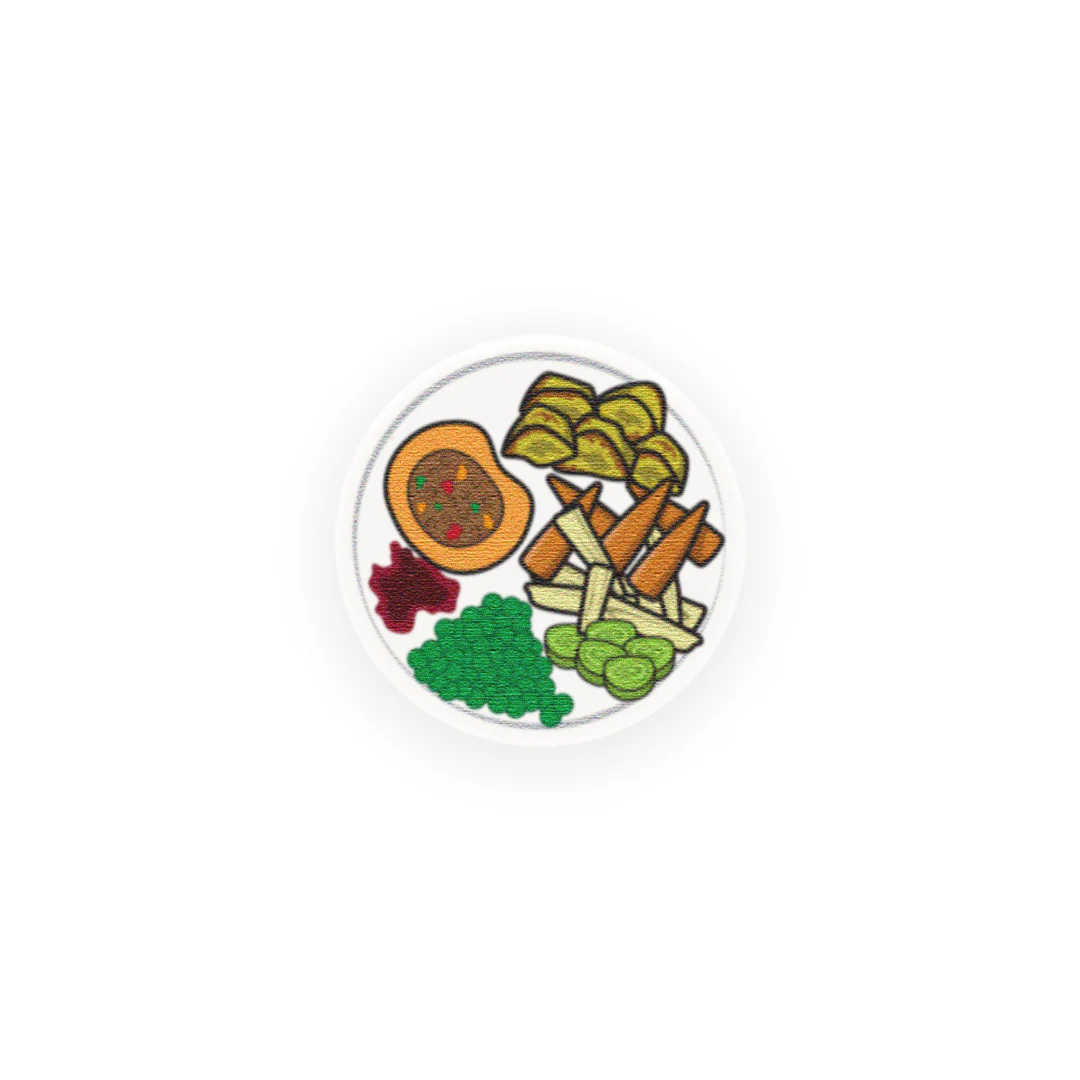 Pretend "Veggie/Vegan Roast Dinner" - Custom Design Tile