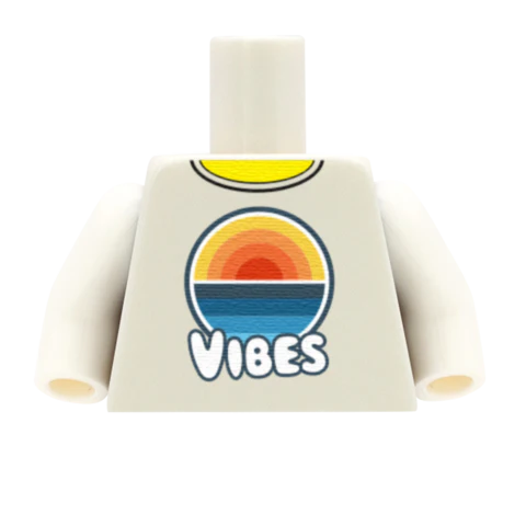 Vibes Graphic T-Shirt - Custom Design Minifigure Torso