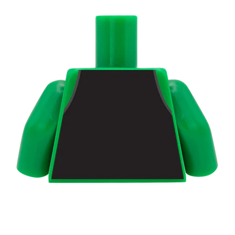 Waistcoat, Pocket Watch, Shirt and Tie - Custom Design Minifigure Torso - Image 41