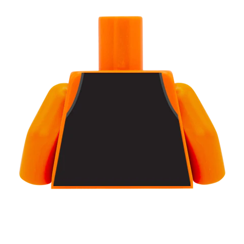 Waistcoat, Pocket Watch, Shirt and Tie - Custom Design Minifigure Torso - Image 48