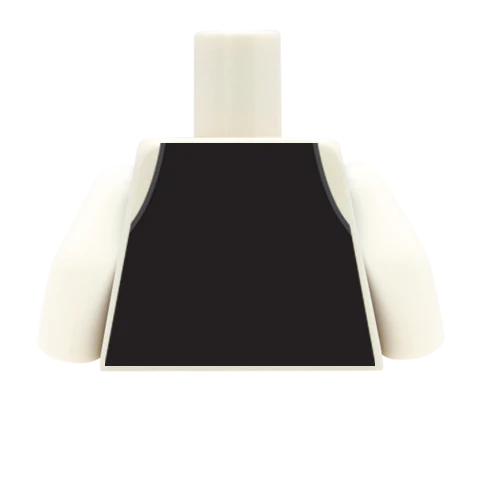 Waistcoat, Pocket Watch, Shirt and Tie - Custom Design Minifigure Torso - Image 55