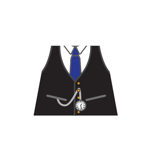 Waistcoat, Pocket Watch, Shirt and Tie - Custom Design Minifigure Torso - Image 59