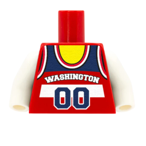 Washington Wizards (East Conference) - Custom Design Minifigure Torso