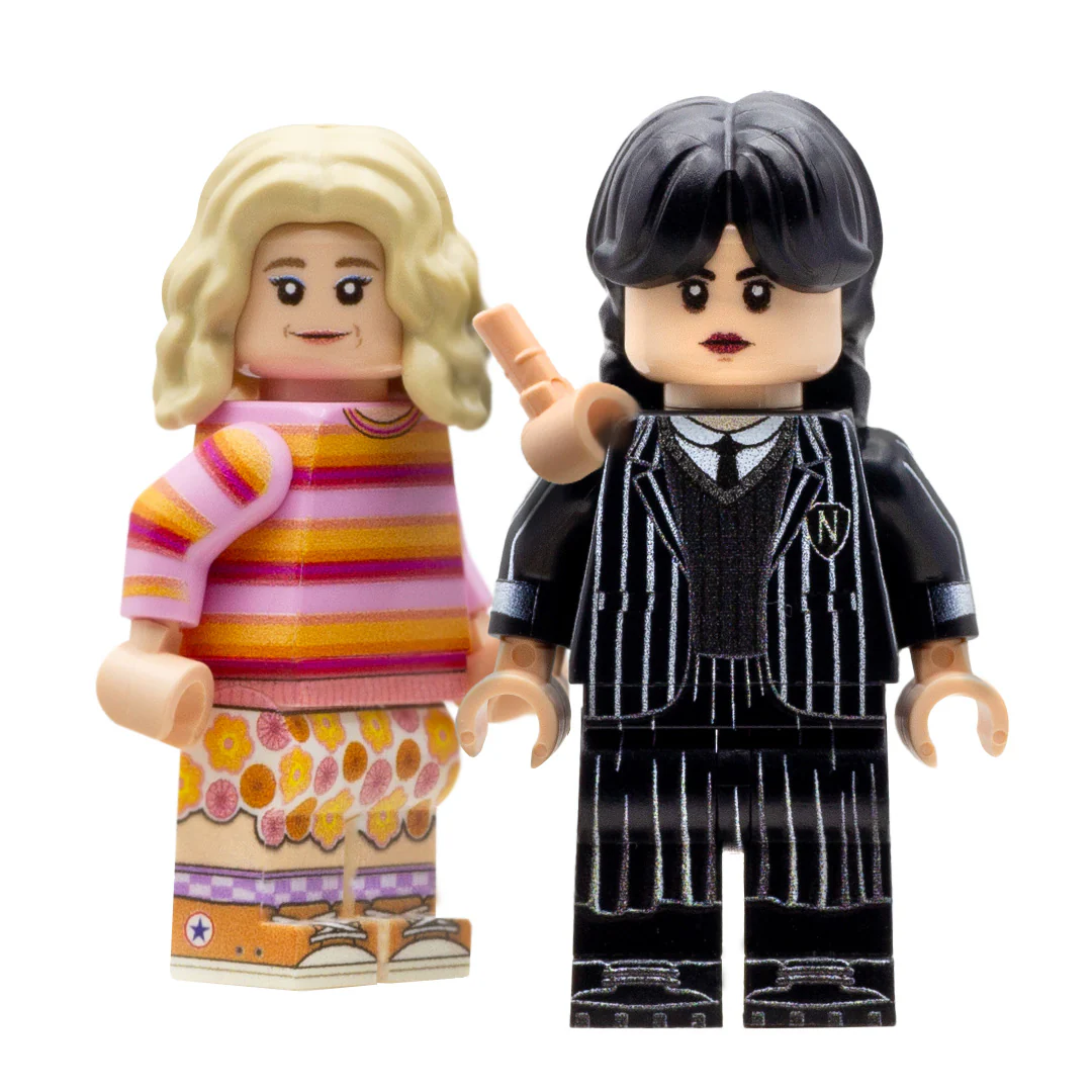 Wednesday & Enid - Custom Design Minifigure Set