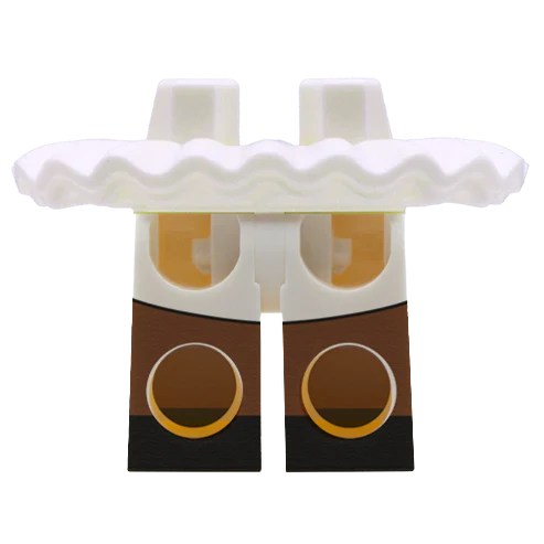 White Frilly Skirt With Shorts - Minifigure Skirt - Image 10