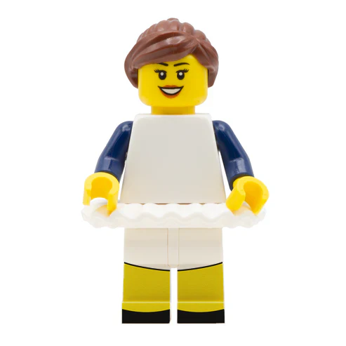 White Frilly Skirt With Shorts - Minifigure Skirt - Image 11