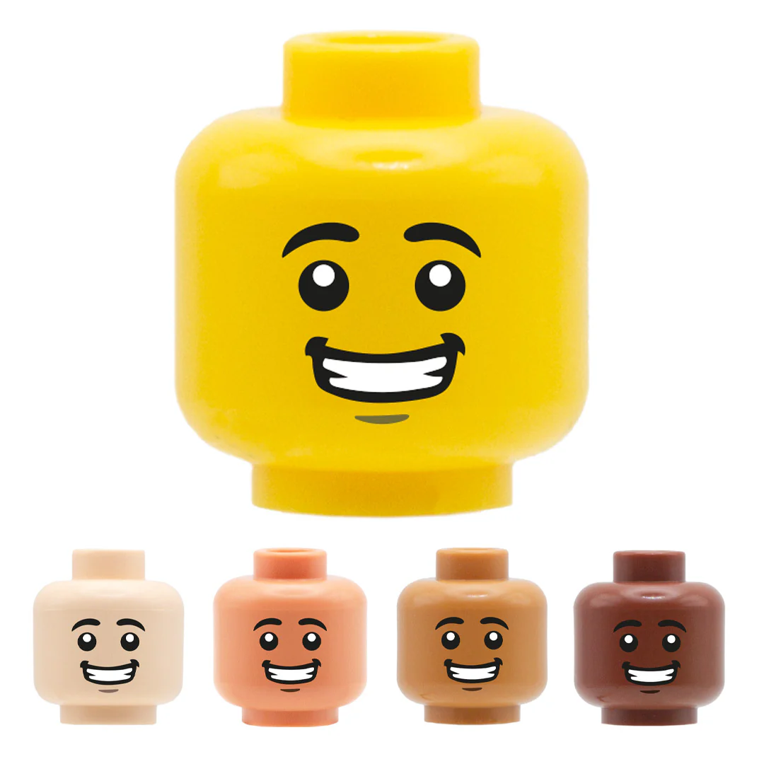 Huge Smile - Custom Printed Minifigure Head