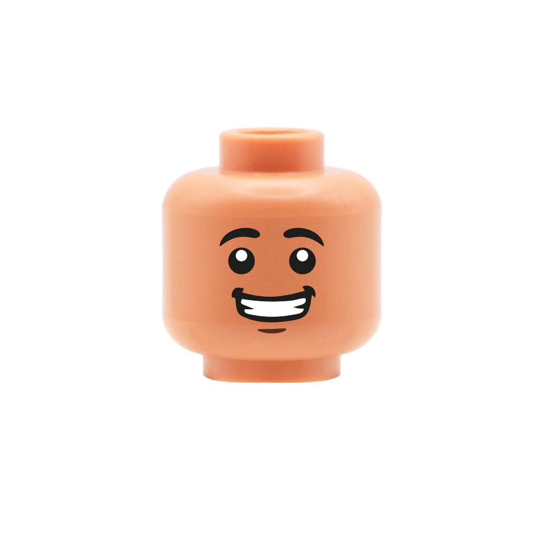 Huge Smile - Custom Printed Minifigure Head - Image 4
