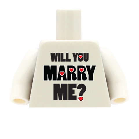Will You Marry Me? - Custom Design Minifigure Torso
