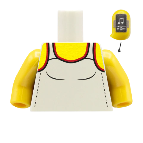 Women's Running Vest with Phone Armband - Custom Design Minifigure Torso - Image 14