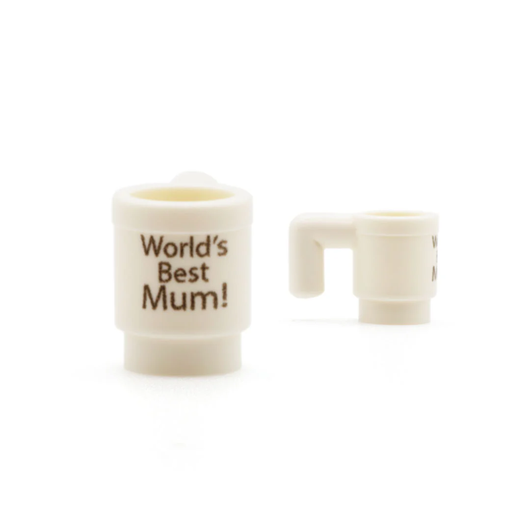 World's Best Mum Mug - Custom Designed LEGO Piece