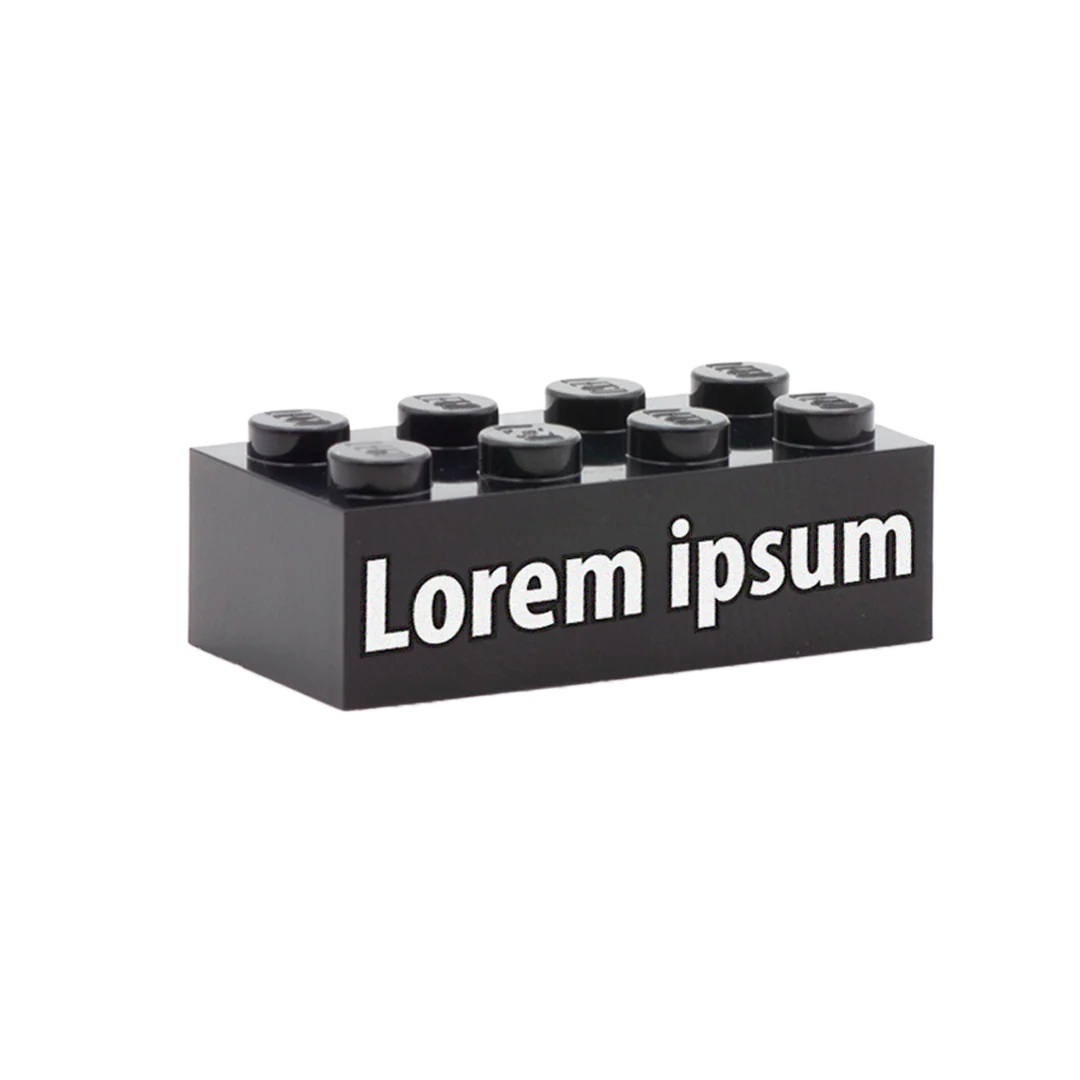 Your Message on a Custom Printed 2x4 Brick (Choice of Colours) - Image 2